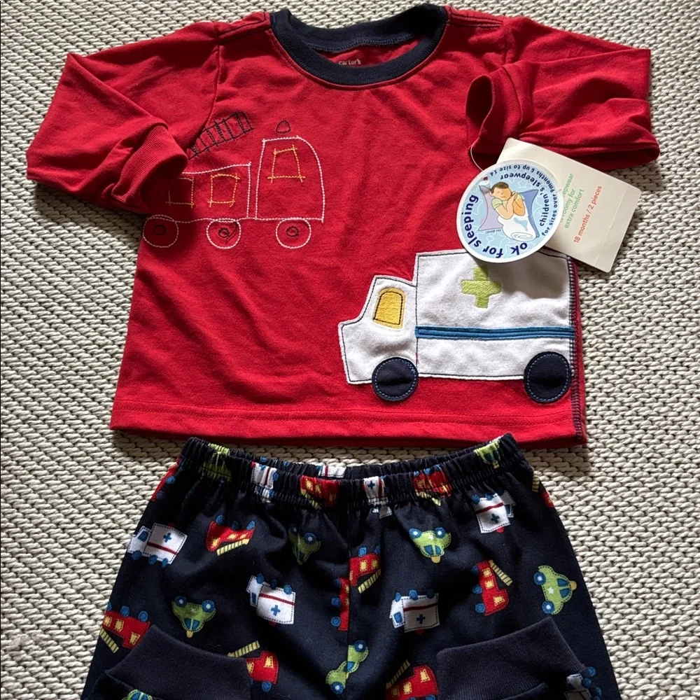 Pajamas infant boys new size 18 months polyester Carter's